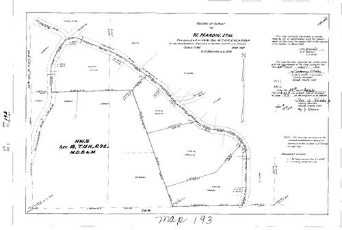 Click to see Record of Survey Book 3, pg. 193 (1969) of Nevada County Recorders Survey Maps Book 3