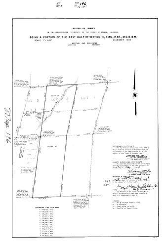 Click to see Record of Survey Book 3, pg. 196 (1969) of Nevada County Recorders Survey Maps Book 3