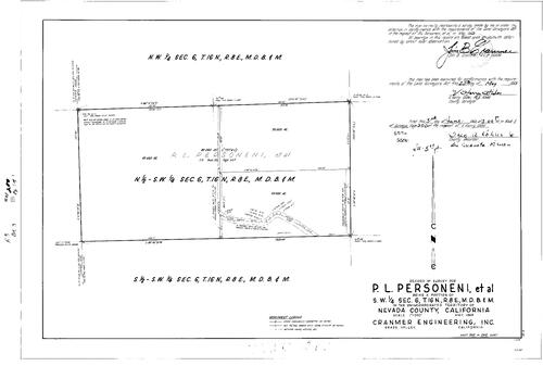 Click to see Record of Survey Book 3, pg. 200 (1969) of Nevada County Recorders Survey Maps Book 3