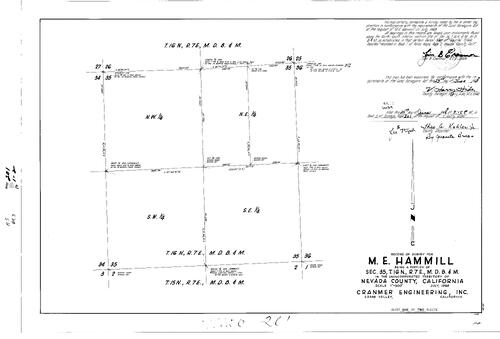 Click to see Record of Survey Book 3, pg. 201 (1969) of Nevada County Recorders Survey Maps Book 3