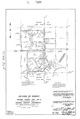 Click to see Record of Survey Book 3, pg. 204 (1969) of Nevada County Recorders Survey Maps Book 3