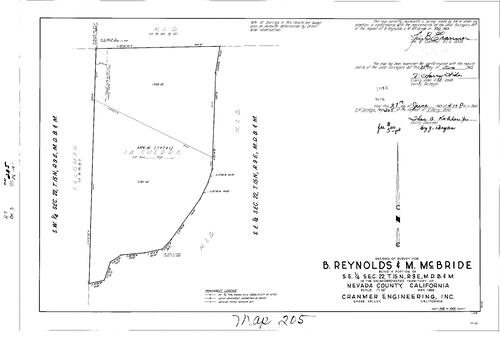 Click to see Record of Survey Book 3, pg. 205 (1969) of Nevada County Recorders Survey Maps Book 3