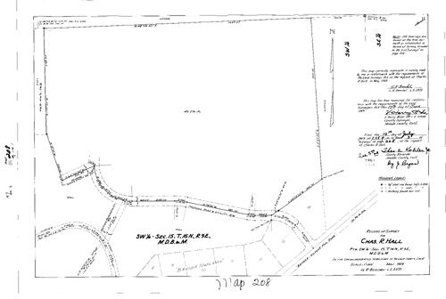Click to see Record of Survey Book 3, pg. 208 (1969) of Nevada County Recorders Survey Maps Book 3