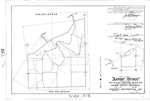 Click to see Record of Survey Book 3, pg. 218 (1969) of Nevada County Recorders Survey Maps Book 3