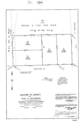 Click to see Record of Survey Book 3, pg. 221 (1969) of Nevada County Recorders Survey Maps Book 3