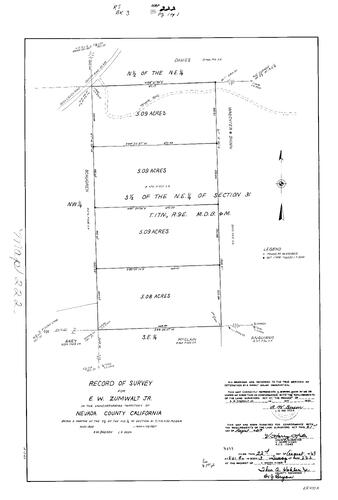Click to see Record of Survey Book 3, pg. 222 (1969) of Nevada County Recorders Survey Maps Book 3