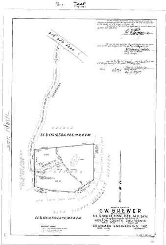 Click to see Record of Survey Book 3, pg. 225 (1969) of Nevada County Recorders Survey Maps Book 3