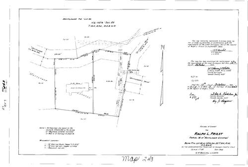 Click to see Record of Survey Book 3, pg. 243 (1969) of Nevada County Recorders Survey Maps Book 3