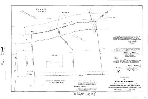 Click to see Record of Survey Book 3, pg. 244 (1969) of Nevada County Recorders Survey Maps Book 3