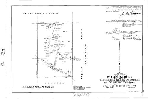 Click to see Record of Survey Book 3, pg. 246 (1969) of Nevada County Recorders Survey Maps Book 3