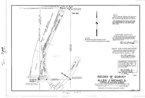Click to see Record of Survey Book 3, pg. 249 (1969) of Nevada County Recorders Survey Maps Book 3