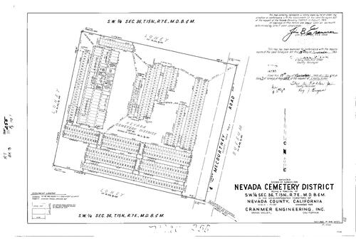 Click to see Record of Survey Book 3, pg. 255 (1969) of Nevada County Recorders Survey Maps Book 3