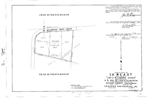 Click to see Record of Survey Book 3, pg. 257 (1969) of Nevada County Recorders Survey Maps Book 3