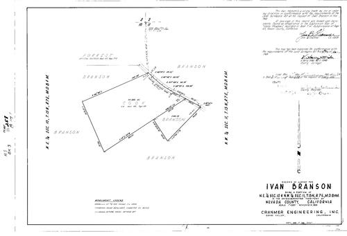 Click to see Record of Survey Book 3, pg. 258 (1969) of Nevada County Recorders Survey Maps Book 3