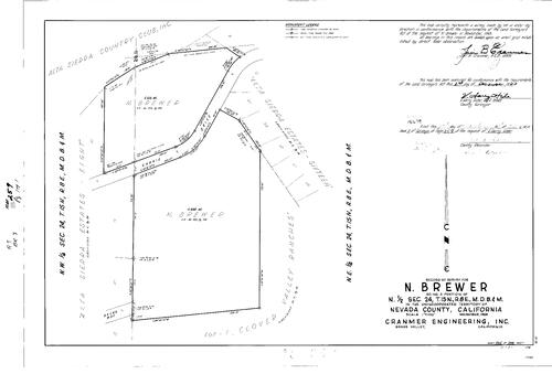 Click to see Record of Survey Book 3, pg. 259 (1969) of Nevada County Recorders Survey Maps Book 3