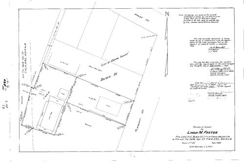 Click to see Record of Survey Book 3, pg. 260 (1969) of Nevada County Recorders Survey Maps Book 3