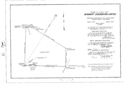 Click to see Record of Survey Book 3, pg. 263 (1969) of Nevada County Recorders Survey Maps Book 3