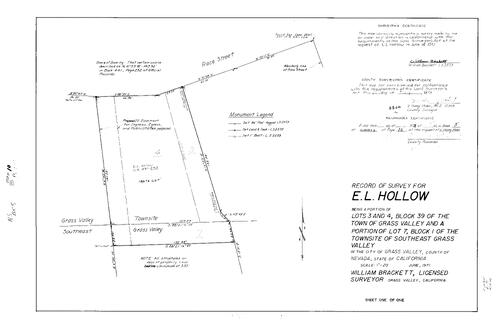 Click to see Record of Survey Book 5, pg. 10 (1973) of Nevada County Recorders Survey Maps Book 5