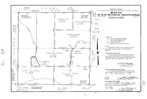 Click to see Record of Survey Book 5, pg. 17 (1973) of Nevada County Recorders Survey Maps Book 5
