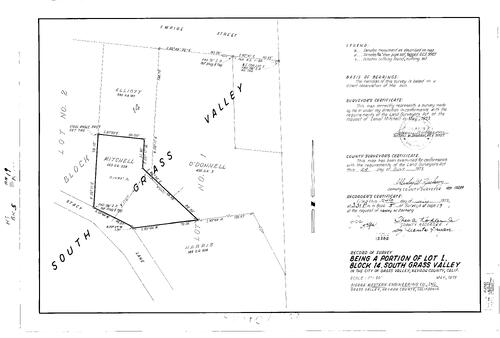 Click to see Record of Survey Book 5, pg. 19 (1973) of Nevada County Recorders Survey Maps Book 5