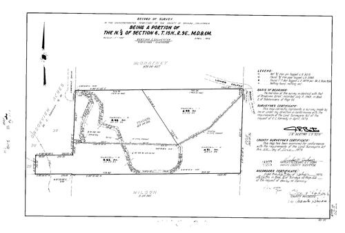 Click to see Record of Survey Book 5, pg. 20 (1973) of Nevada County Recorders Survey Maps Book 5