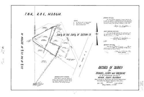 Click to see Record of Survey Book 5, pg. 22 (1973) of Nevada County Recorders Survey Maps Book 5