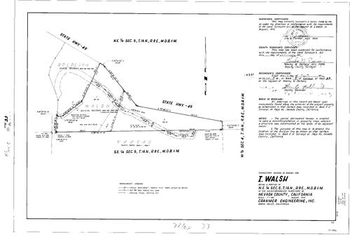 Click to see Record of Survey Book 5, pg. 33 (1973) of Nevada County Recorders Survey Maps Book 5