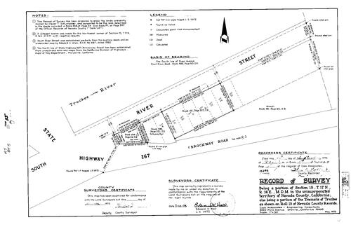 Click to see Record of Survey Book 5, pg. 35 (1973) of Nevada County Recorders Survey Maps Book 5