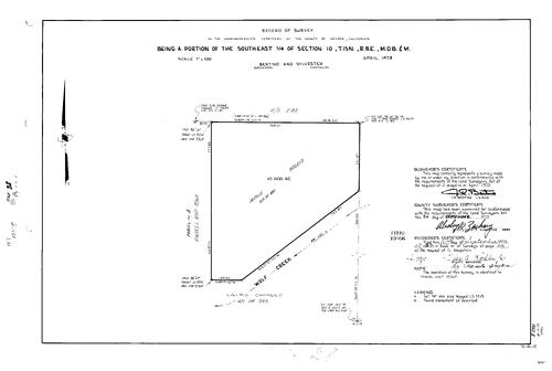 Click to see Record of Survey Book 5, pg. 38 (1973) of Nevada County Recorders Survey Maps Book 5