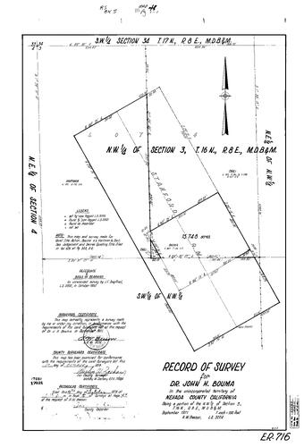 Click to see Record of Survey Book 5, pg. 48 (1973) of Nevada County Recorders Survey Maps Book 5