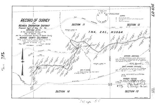 Click to see Survey Map Book 5, pg. 58 of Nevada County Recorders Survey Maps Book 5