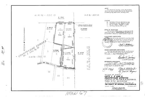 Click to see Survey Map Book 5, pg. 67 of Nevada County Recorders Survey Maps Book 5