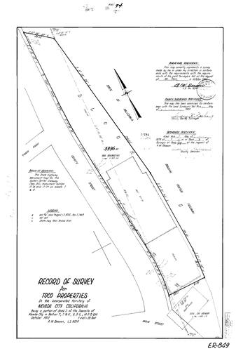 Click to see Survey Map Book 5, pg. 74 of Nevada County Recorders Survey Maps Book 5