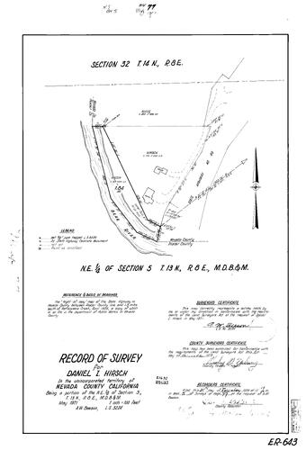 Click to see Record of Survey Book 5, pg. 77 (1973) of Nevada County Recorders Survey Maps Book 5