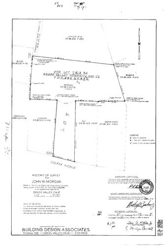 Click to see Record of Survey Book 5, pg. 95 (1974) of Nevada County Recorders Survey Maps Book 5