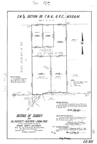 Click to see Record of Survey Book 5, pg. 101 (1974) of Nevada County Recorders Survey Maps Book 5