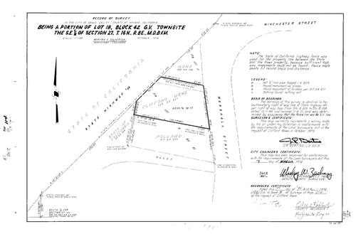 Click to see Record of Survey Book 5, pg. 114 (1974) of Nevada County Recorders Survey Maps Book 5