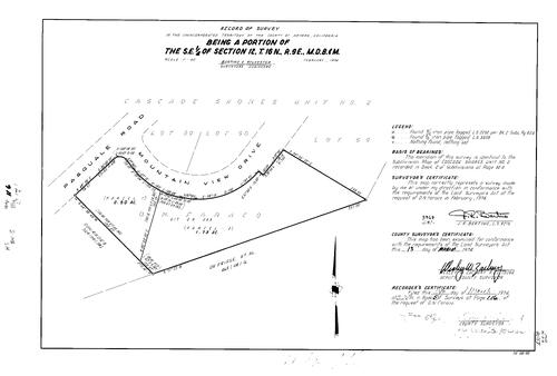 Click to see Record of Survey Book 5, pg. 116 (1974) of Nevada County Recorders Survey Maps Book 5