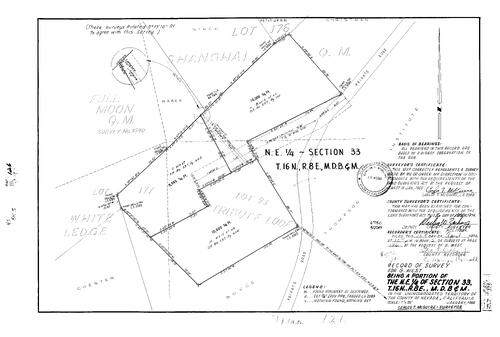 Click to see Record of Survey Book 5, pg. 126 (1974) of Nevada County Recorders Survey Maps Book 5