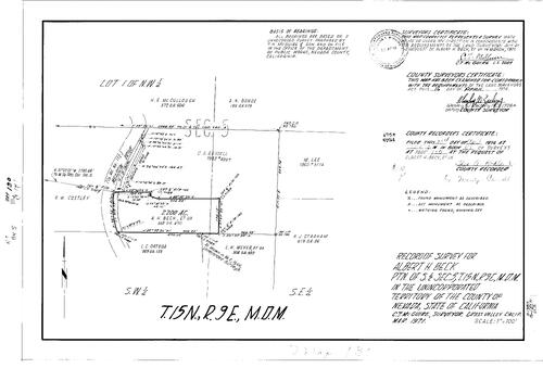 Click to see Record of Survey Book 5, pg. 130 (1974) of Nevada County Recorders Survey Maps Book 5