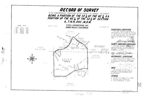 Click to see Record of Survey Book 5, pg. 131 (1974) of Nevada County Recorders Survey Maps Book 5