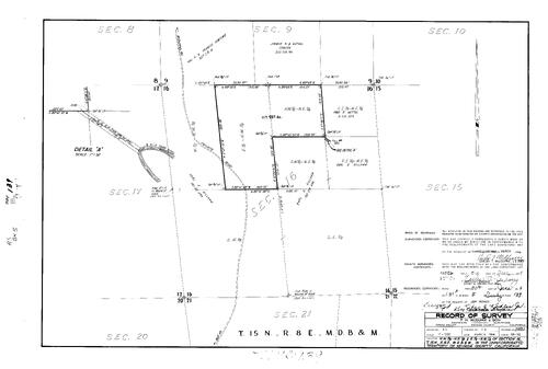 Click to see Record of Survey Book 5, pg. 139 (1974) of Nevada County Recorders Survey Maps Book 5