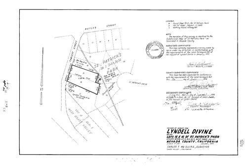 Click to see Record of Survey Book 5, pg. 140 (1974) of Nevada County Recorders Survey Maps Book 5
