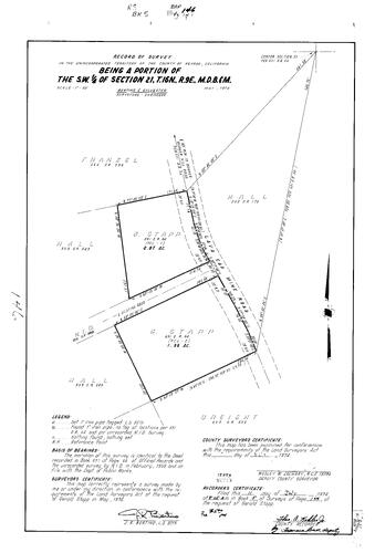 Click to see Record of Survey Book 5, pg. 146 (1974) of Nevada County Recorders Survey Maps Book 5