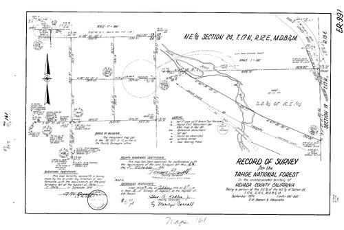 Click to see Record of Survey Book 5, pg. 161 (1974) of Nevada County Recorders Survey Maps Book 5
