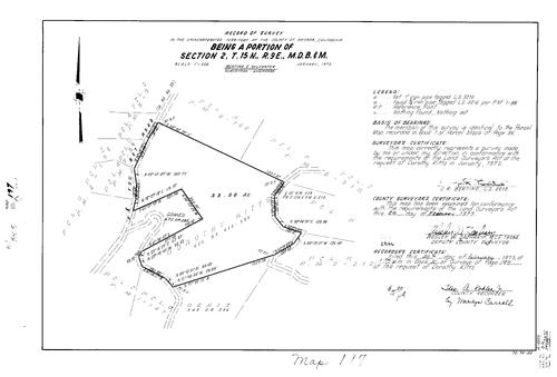 Click to see Record of Survey Book 5, pg. 197 (1975) of Nevada County Recorders Survey Maps Book 5