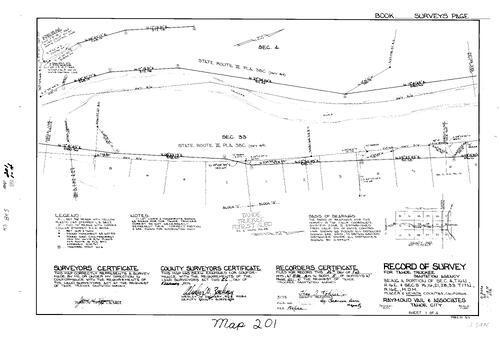Click to see Record of Survey Book 5, pg. 201 (1975) of Nevada County Recorders Survey Maps Book 5