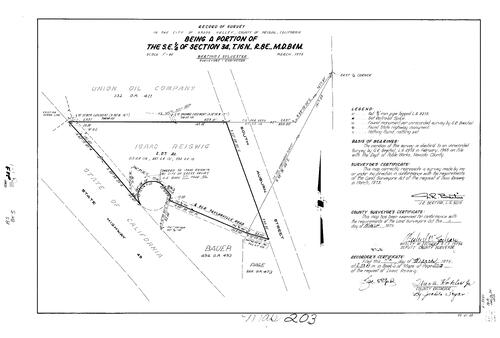 Click to see Record of Survey Book 5, pg. 203 (1975) of Nevada County Recorders Survey Maps Book 5