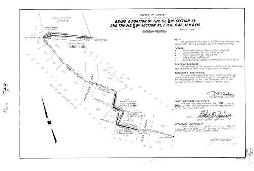 Click to see Record of Survey Book 5, pg. 213 (1975) of Nevada County Recorders Survey Maps Book 5