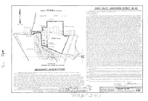 Click to see Record of Survey Book 5, pg. 241 (1975) of Nevada County Recorders Survey Maps Book 5